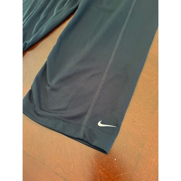 Nike NWT Dri-Fit Navy Blue Wide Leg Cropped Workout Pants Capri Y2K Size Small - Picture 4 of 12